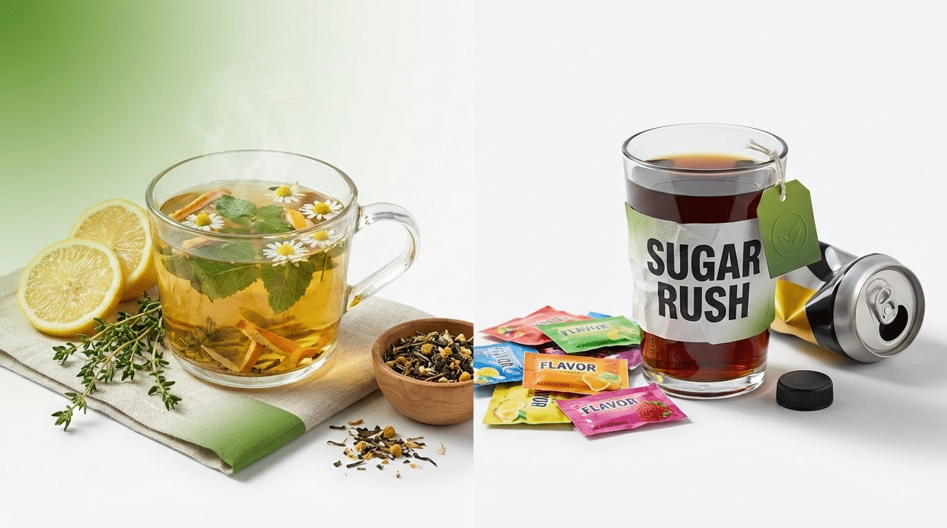 חליטות צמחים טבעיות עם רכיבים בריאים מהטבע