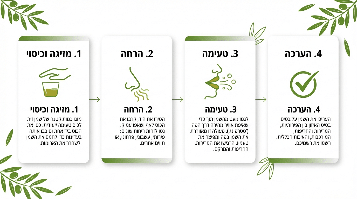 איך טועמים שמן זית בבית כמו מקצוענים