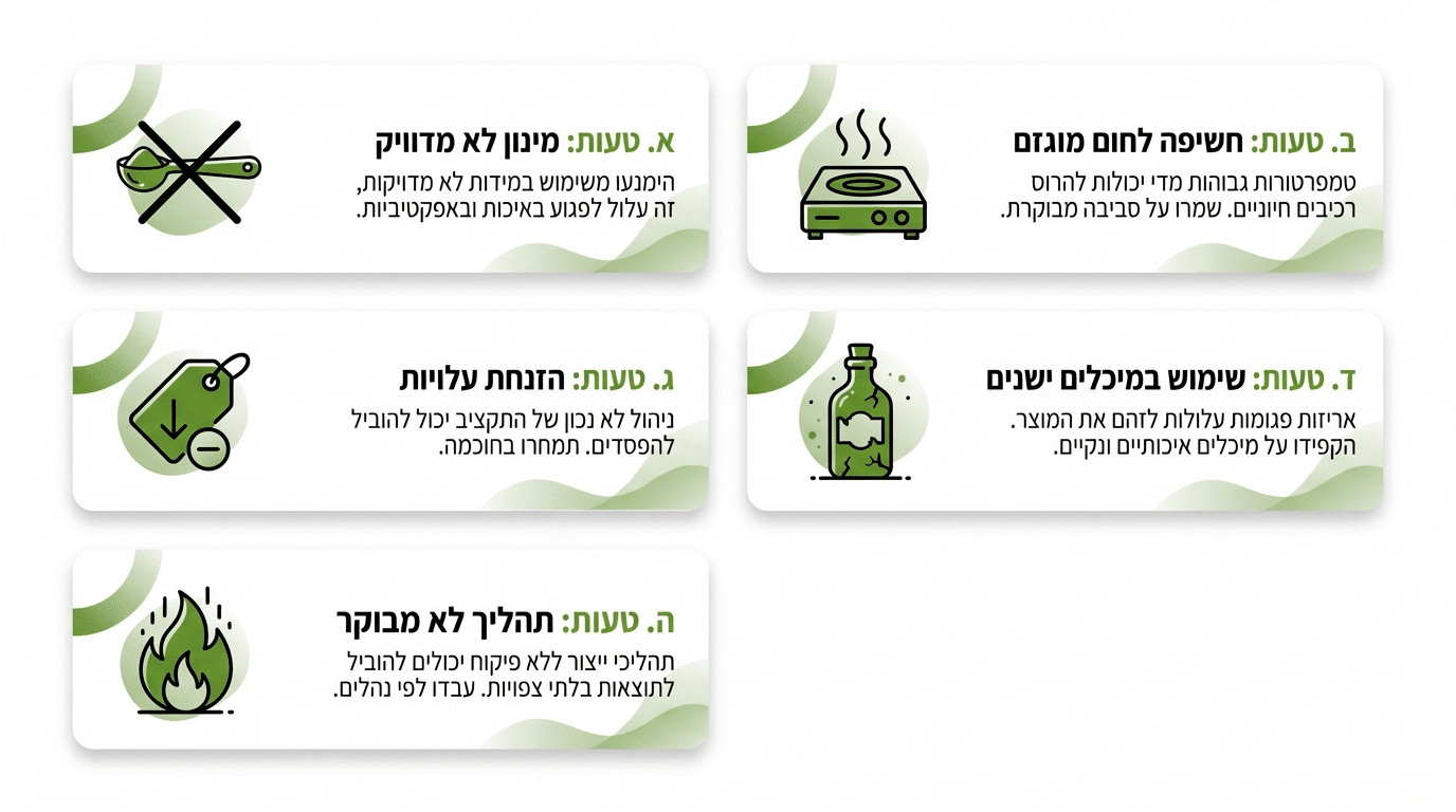 חמש טעויות נפוצות בשימוש יומיומי בשמן זית