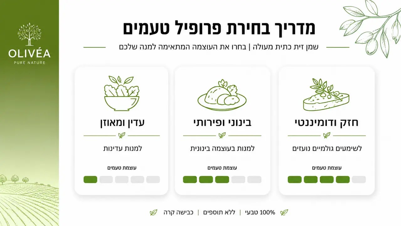 איך לבחור שמן זית כבישה קרה שמתאים לסגנון המטבח שלכם