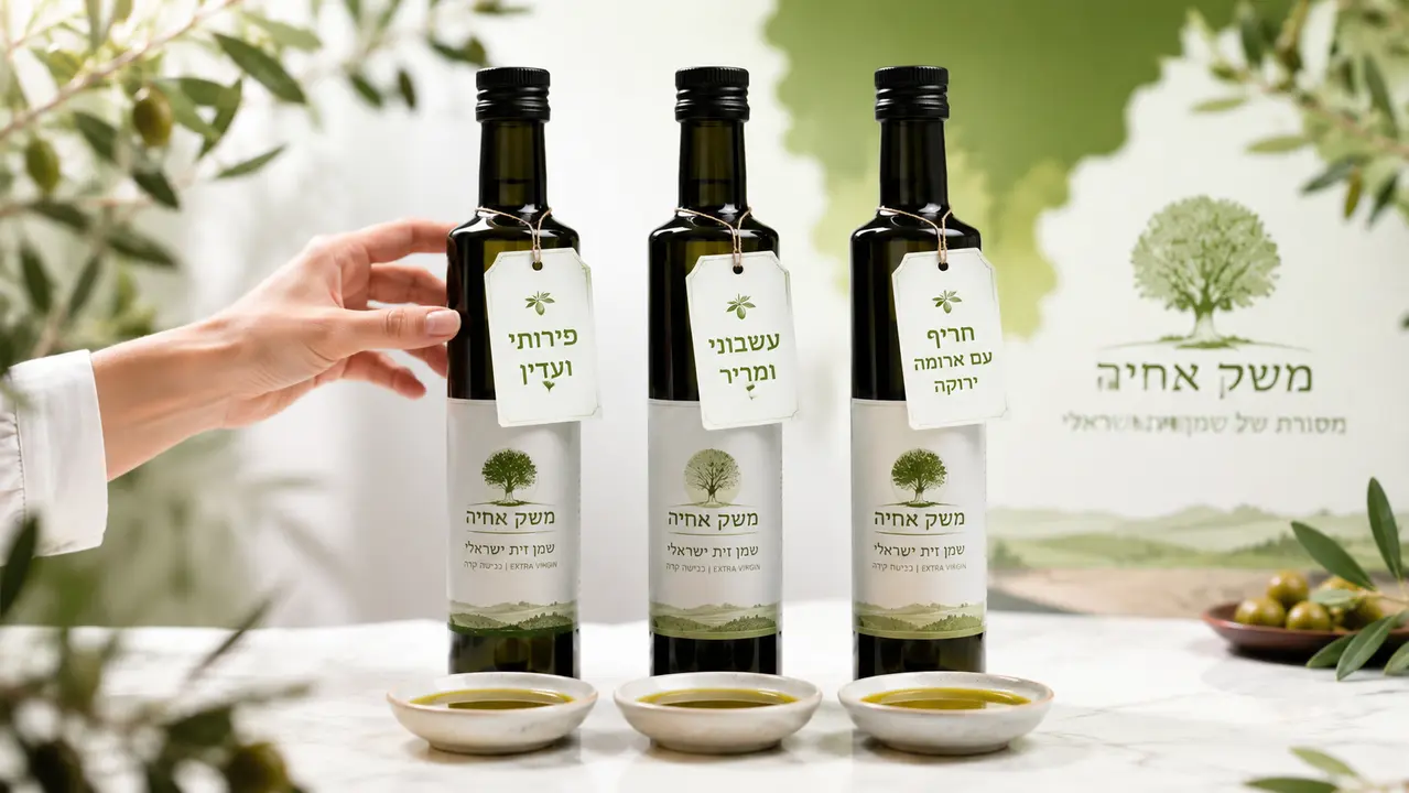תרחיש מעשי - איך לבחור שמן זית לפי טעם בין שלושה בקבוקים