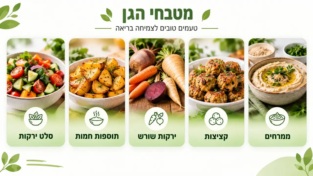 טבלת התאמה קולינרית לשילוב שמן זית במטבח גן הילדים